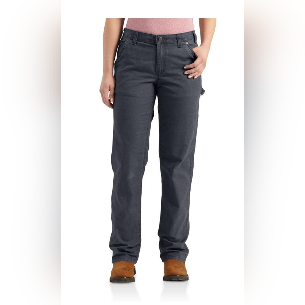 Carhartt 102080 - Women's Rugged Flex® Loose Fit Canvas Work Pant (4, Gray)